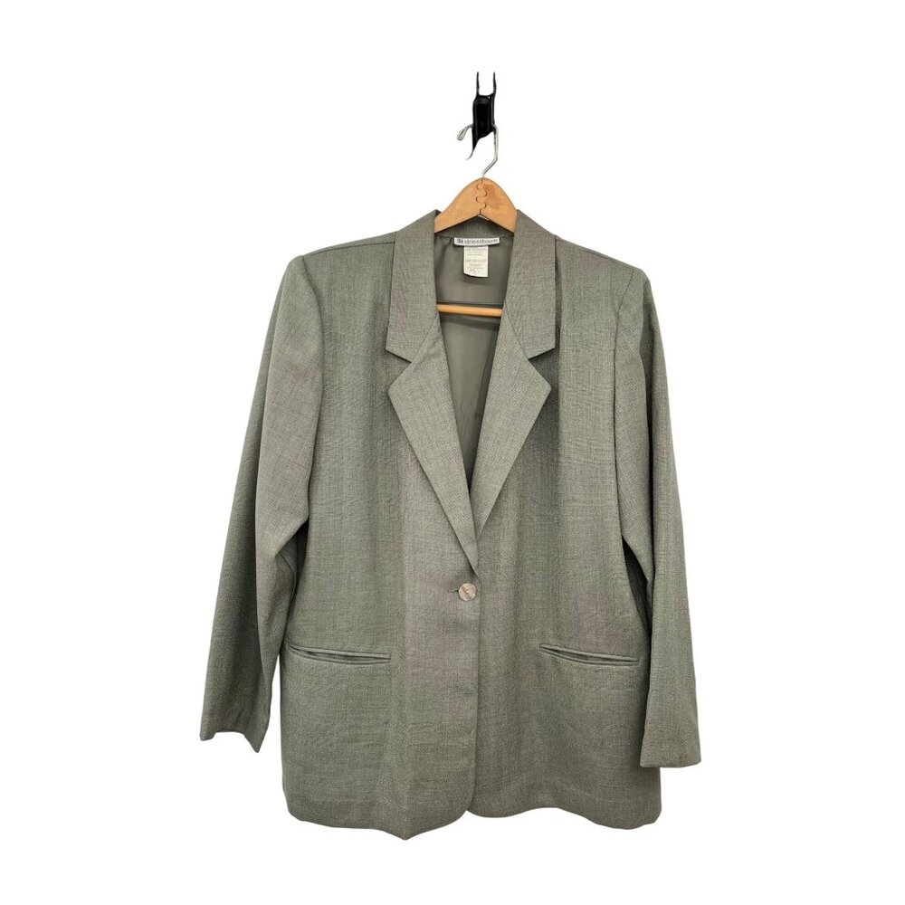 Vintage Dressbarn Jacket Womens L Used Green Unlined